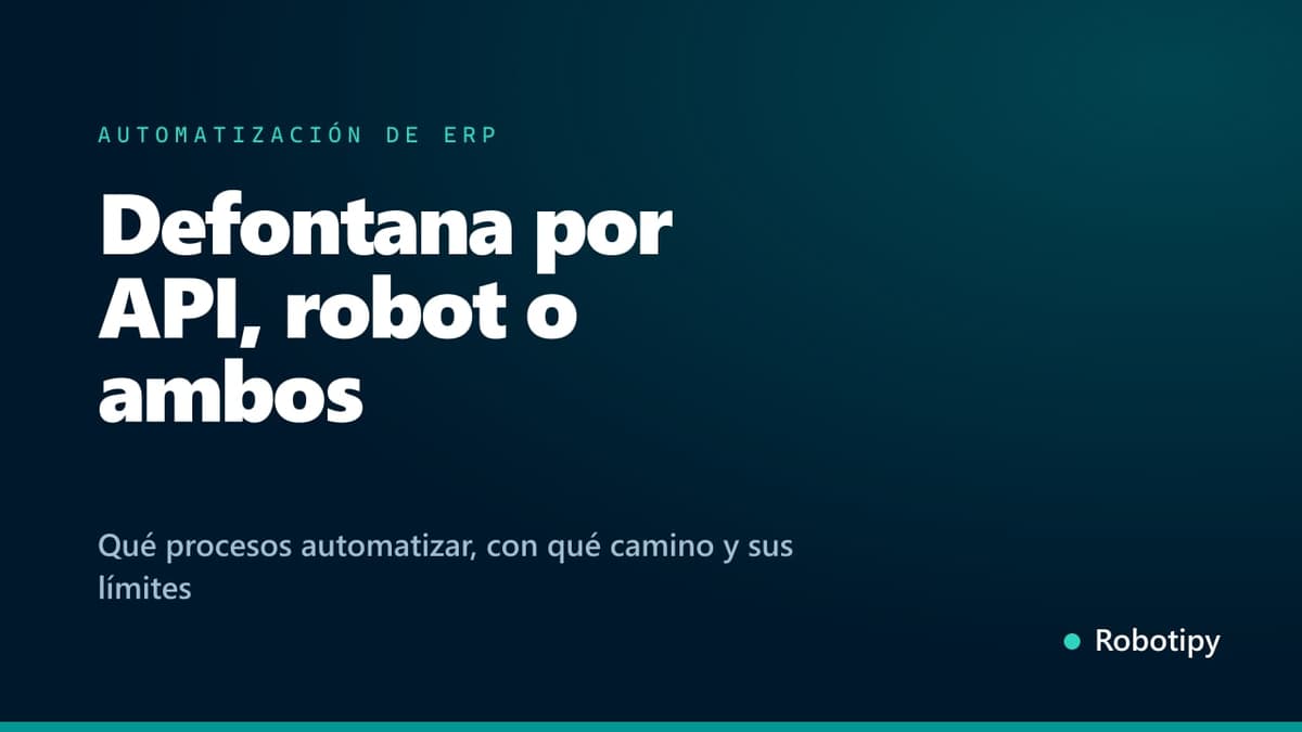 Automatización de Defontana con API y robots RPA
