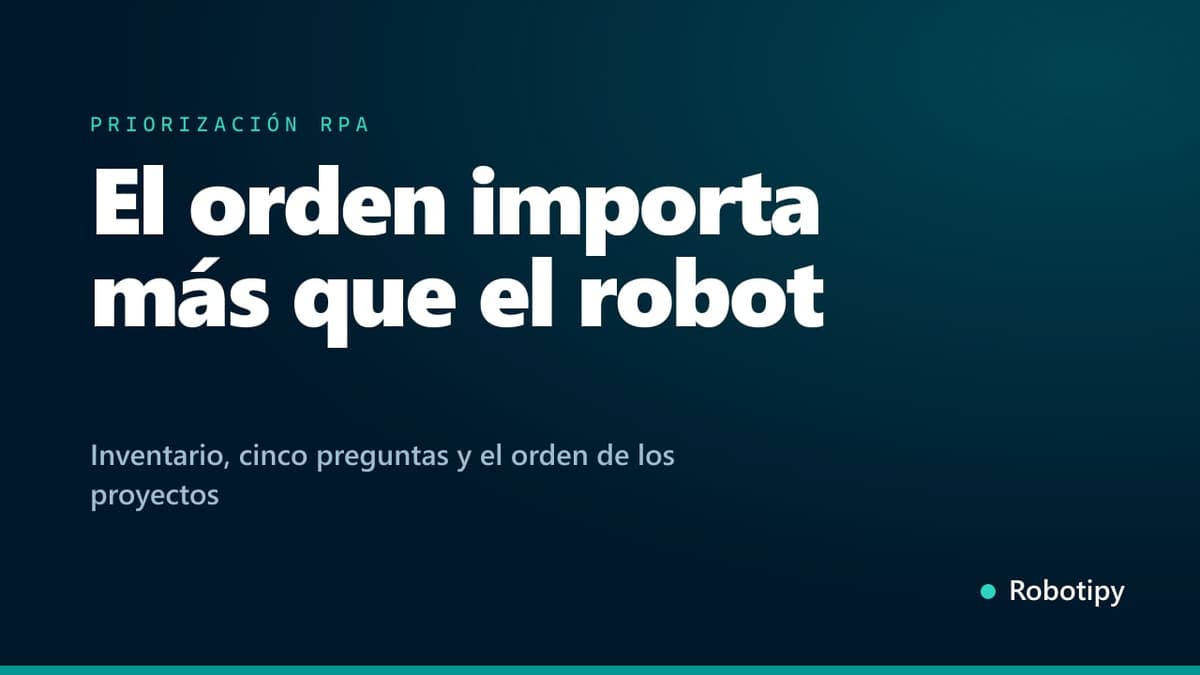 Cómo priorizar qué procesos automatizar primero